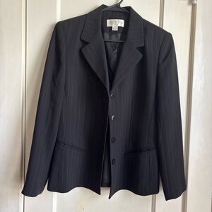 Elegant Black Pinstripe Blazer